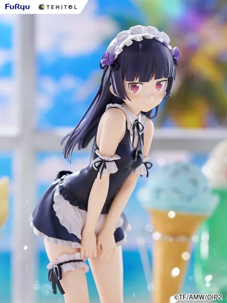 Ore no Imouto ga Konna ni Kawaii Wake ga Nai - Tenitol Tall PVC Figur Kuroneko i Badkläder Maid Ver. 27 cm Furyu
