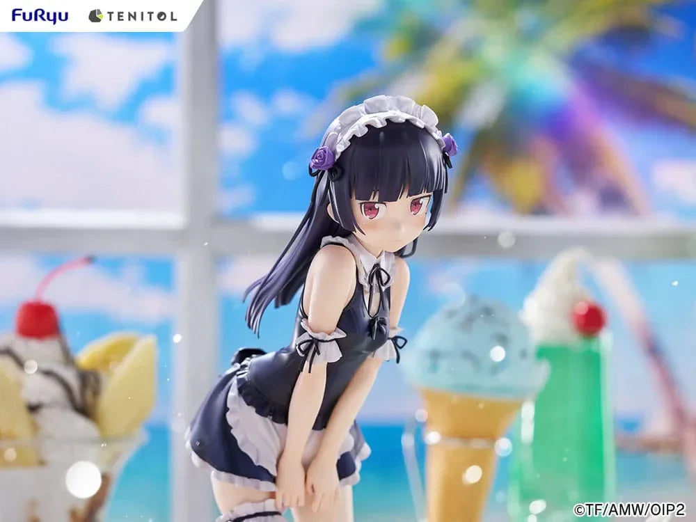 Ore no Imouto ga Konna ni Kawaii Wake ga Nai - Tenitol Tall PVC Figur Kuroneko i Badkläder Maid Ver. 27 cm Furyu