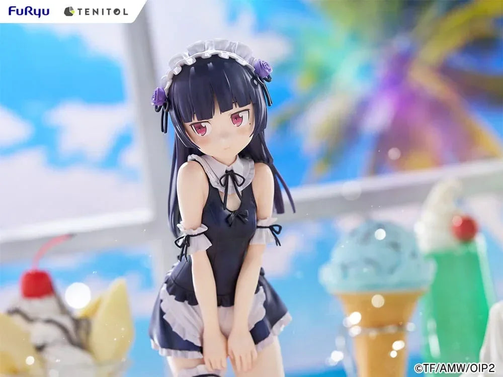 Ore no Imouto ga Konna ni Kawaii Wake ga Nai - Tenitol Tall PVC Figur Kuroneko i Badkläder Maid Ver. 27 cm Furyu