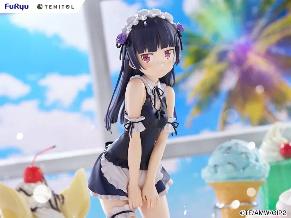 Ore no Imouto ga Konna ni Kawaii Wake ga Nai - Tenitol Tall PVC Figur Kuroneko i Badkläder Maid Ver. 27 cm Furyu