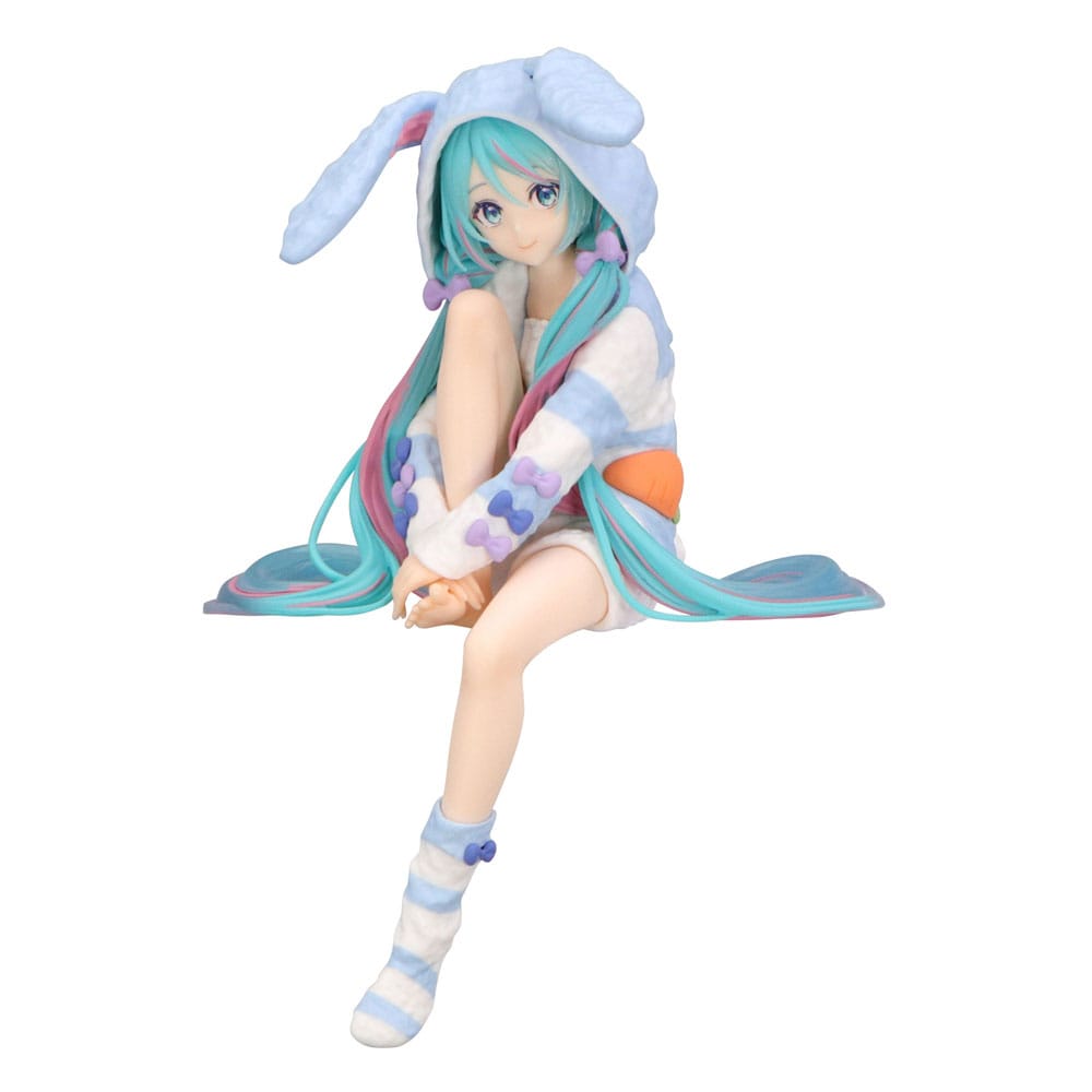 Hatsune Miku Noodle Stopper PVC Figur med Kaninöron i Blå Färg – 14 cm Furyu
