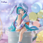 Hatsune Miku Noodle Stopper PVC Figur med Kaninöron i Blå Färg – 14 cm Furyu