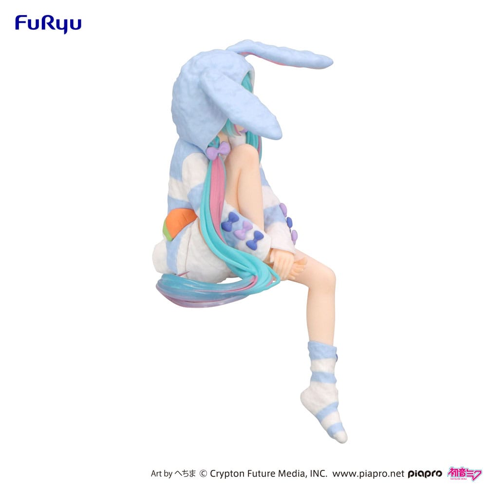 Hatsune Miku Noodle Stopper PVC Figur med Kaninöron i Blå Färg – 14 cm Furyu