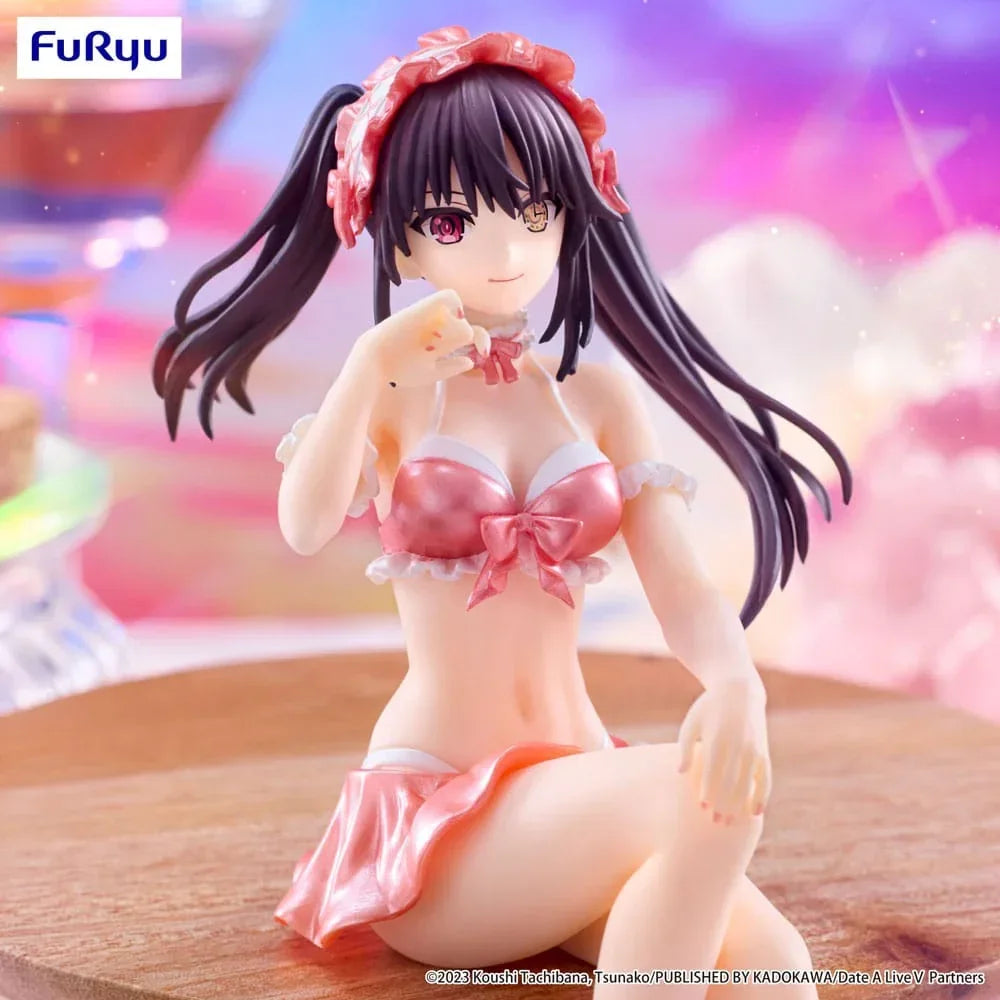 Date A Live V Noodle Stopper PVC Figur Kurumi Tokisaki i Baddräkt - Pastellröd 15 cm Furyu