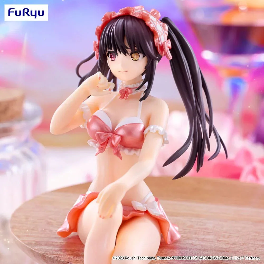 Date A Live V Noodle Stopper PVC Figur Kurumi Tokisaki i Baddräkt - Pastellröd 15 cm Furyu