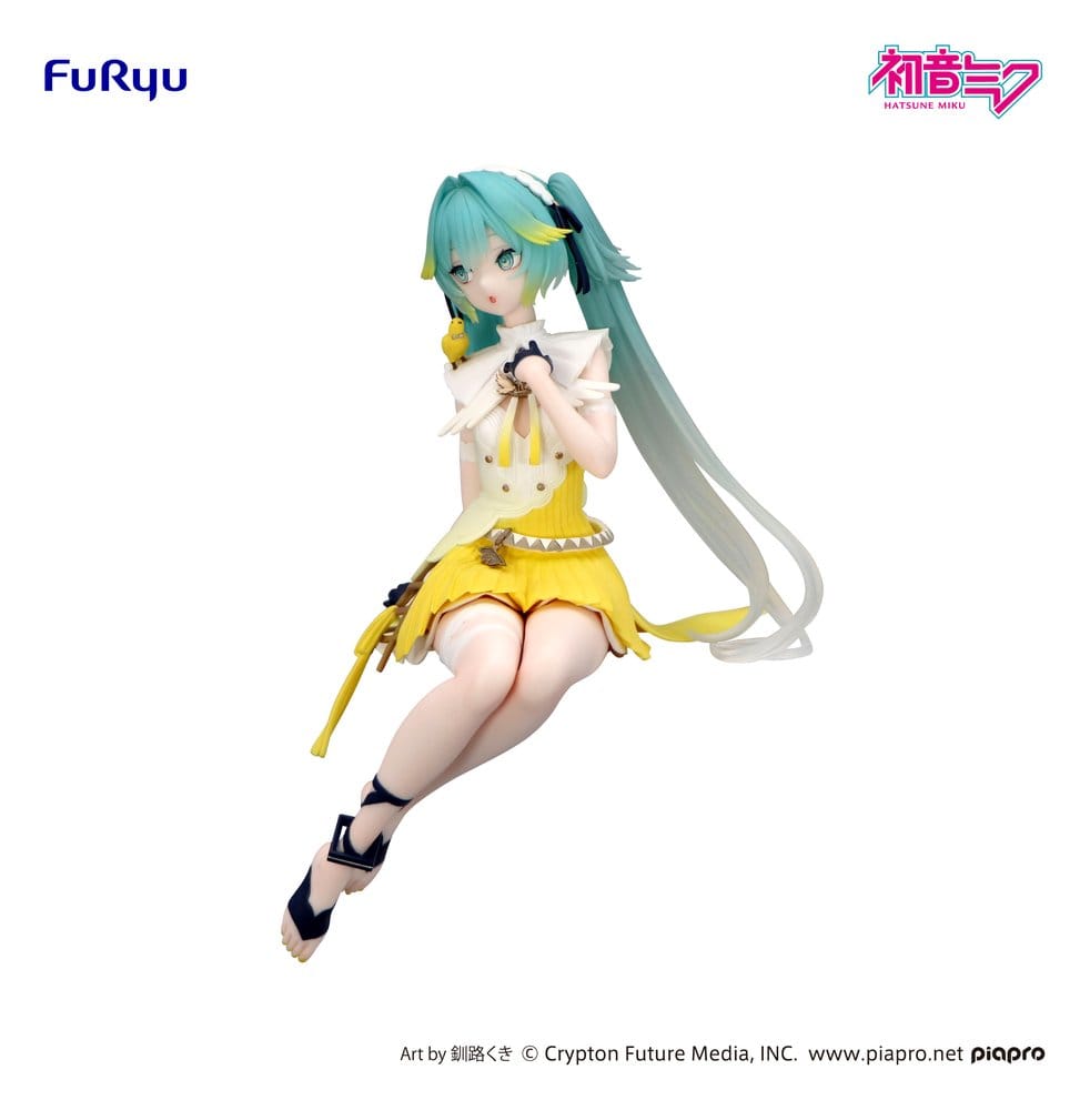 Hatsune Miku Nudelstoppare PVC-figur med kanariefågel Heo exklusiv 14 cm