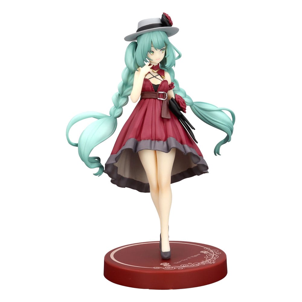Hatsune Miku Trio-Try-iT PVC Figur - Outing Dress Röd Färg 19 cm Furyu