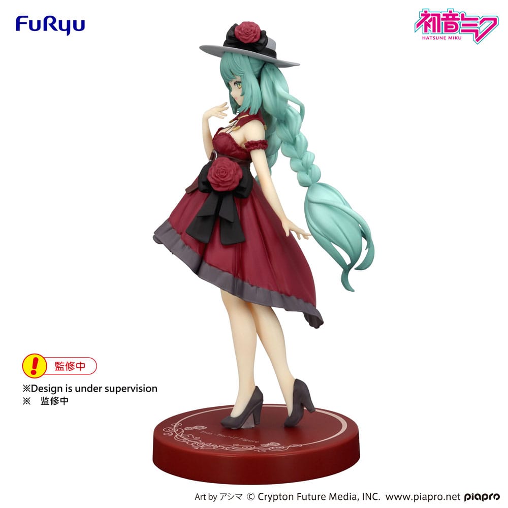 Hatsune Miku Trio-Try-iT PVC Figur - Outing Dress Röd Färg 19 cm Furyu