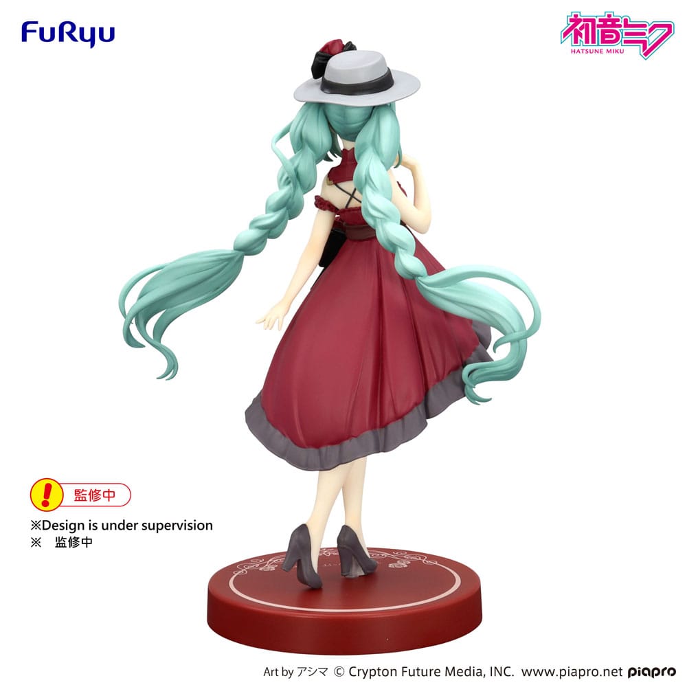 Hatsune Miku Trio-Try-iT PVC Figur - Outing Dress Röd Färg 19 cm Furyu
