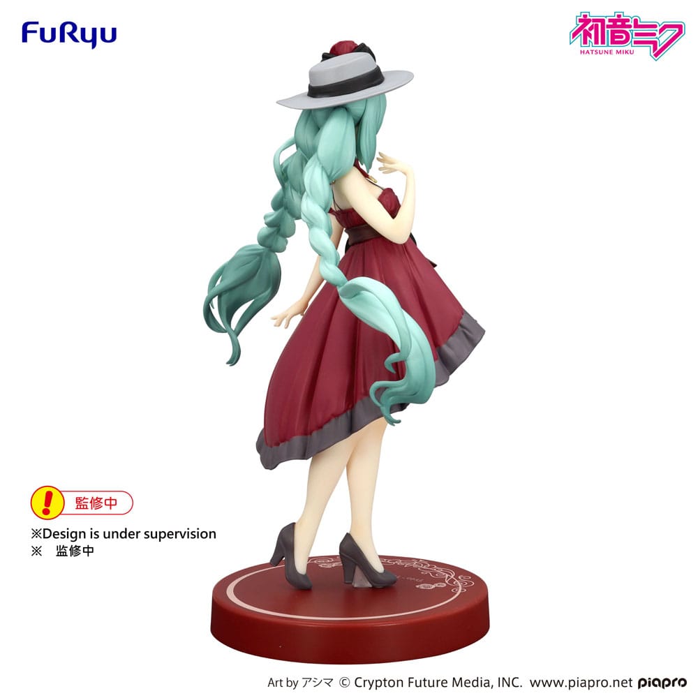 Hatsune Miku Trio-Try-iT PVC Figur - Outing Dress Röd Färg 19 cm Furyu