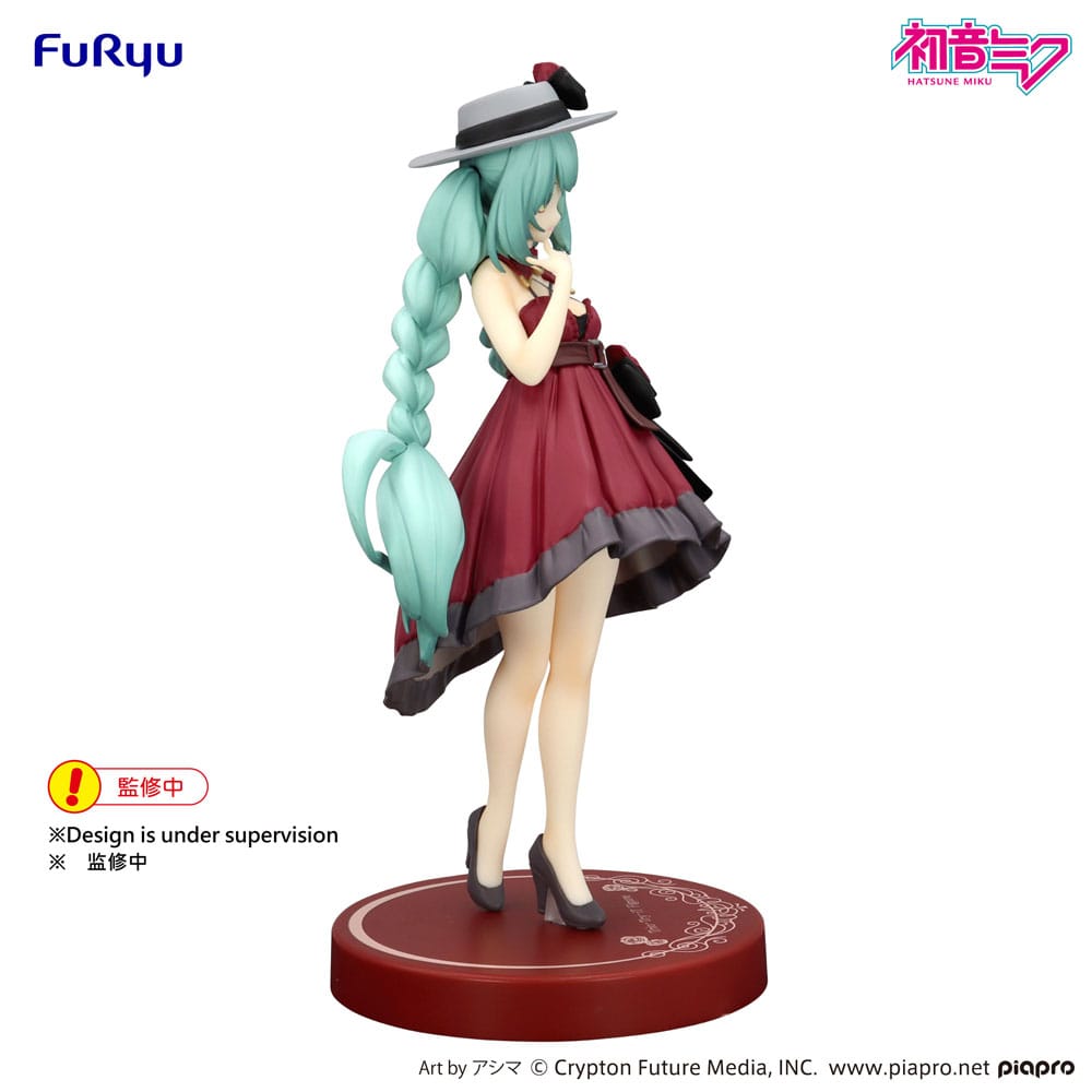 Hatsune Miku Trio-Try-iT PVC Figur - Outing Dress Röd Färg 19 cm Furyu