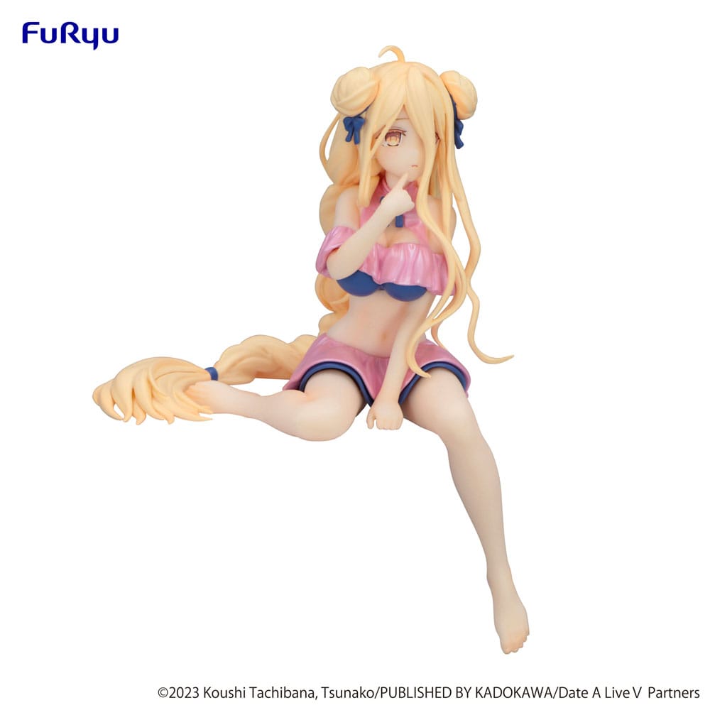 Date A Live V Noodle Stopper PVC Figur Mukuro Hoshimiya Baddräkt Pastellrosa Färg Ver. 13 cm Furyu
