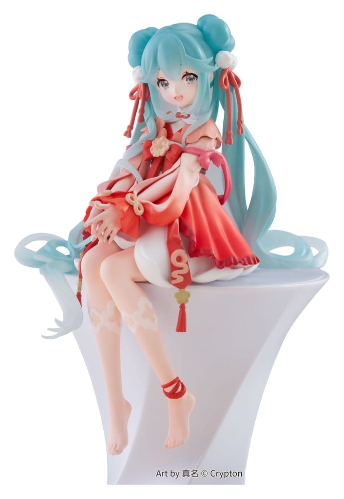 Hatsune Miku nudelstoppare PVC-figur 2026 Kinesiska Nyåret Version 14 cm