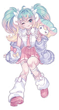 Hatsune Miku Sammalarfigur Sweet School Life Pastellversion 13 cm i PVC