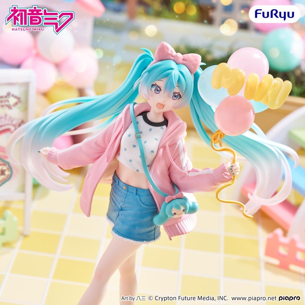 Hatsune Miku Muchute PVC-figur Tema Park Dejting Version 19 cm