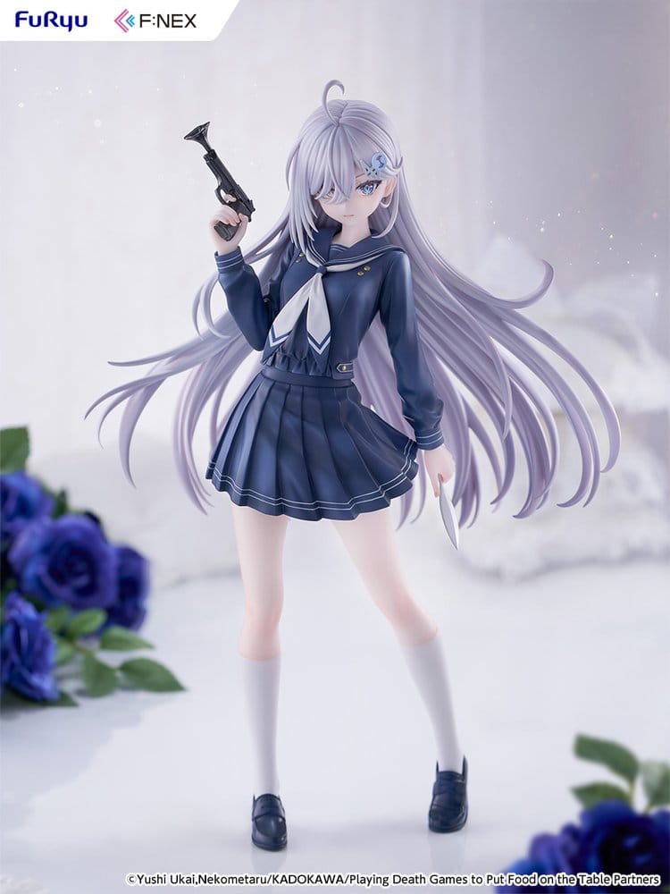 Play Dead Games to Get Food on the Table PVC Figure 1/7 Yuki School Uniform Version 24 cm