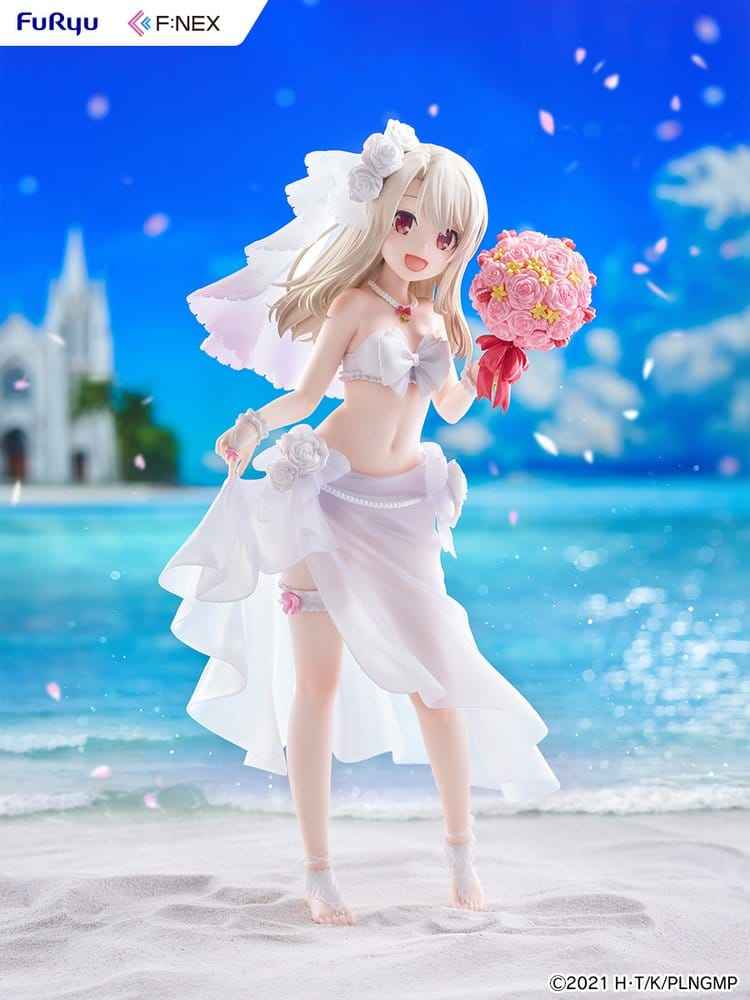 Fate/kaleid liner Prisma Illya: Licht - The Nameless Girl F:NEX PVC-figur 1/7 Illyasviel von Einzbern Brudbaddräkt Ver. 21 cm