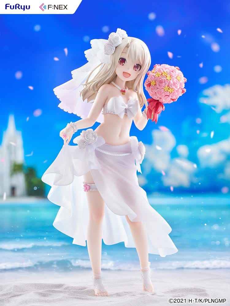 Fate/kaleid liner Prisma Illya: Licht - The Nameless Girl F:NEX PVC-figur 1/7 Illyasviel von Einzbern Brudbaddräkt Ver. 21 cm