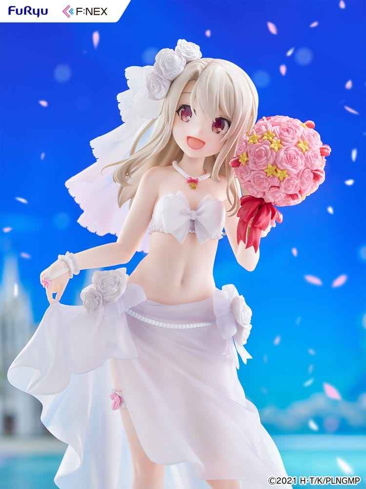 Fate/kaleid liner Prisma Illya: Licht - The Nameless Girl F:NEX PVC-figur 1/7 Illyasviel von Einzbern Brudbaddräkt Ver. 21 cm