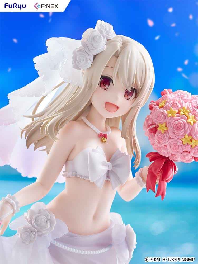 Fate/kaleid liner Prisma Illya: Licht - The Nameless Girl F:NEX PVC-figur 1/7 Illyasviel von Einzbern Brudbaddräkt Ver. 21 cm