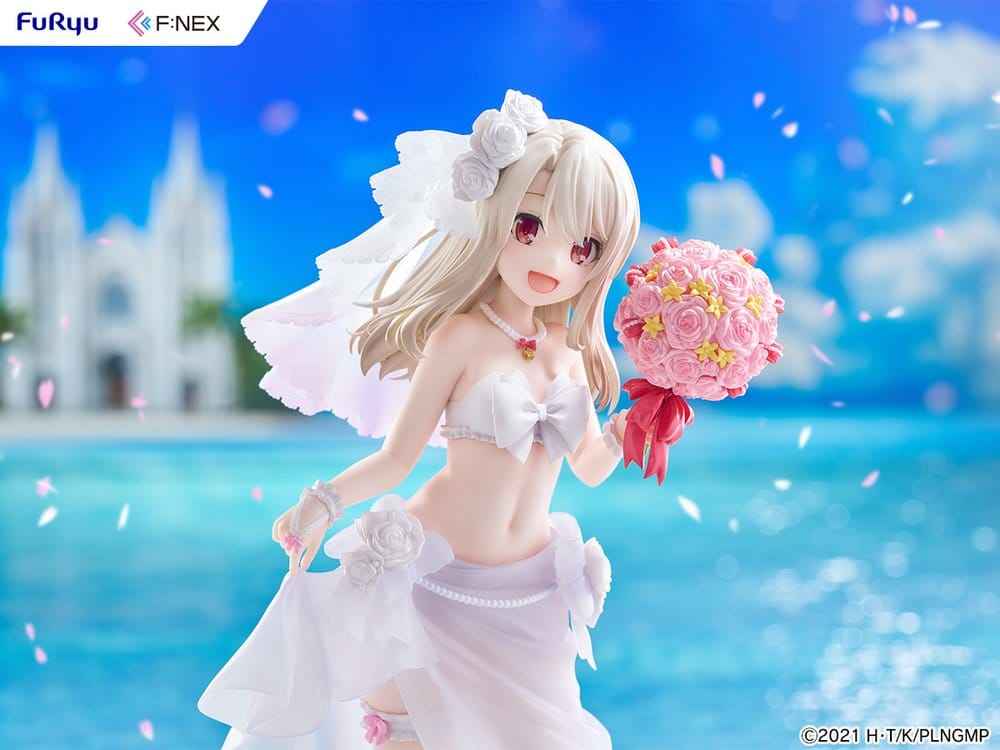 Fate/kaleid liner Prisma Illya: Licht - The Nameless Girl F:NEX PVC-figur 1/7 Illyasviel von Einzbern Brudbaddräkt Ver. 21 cm