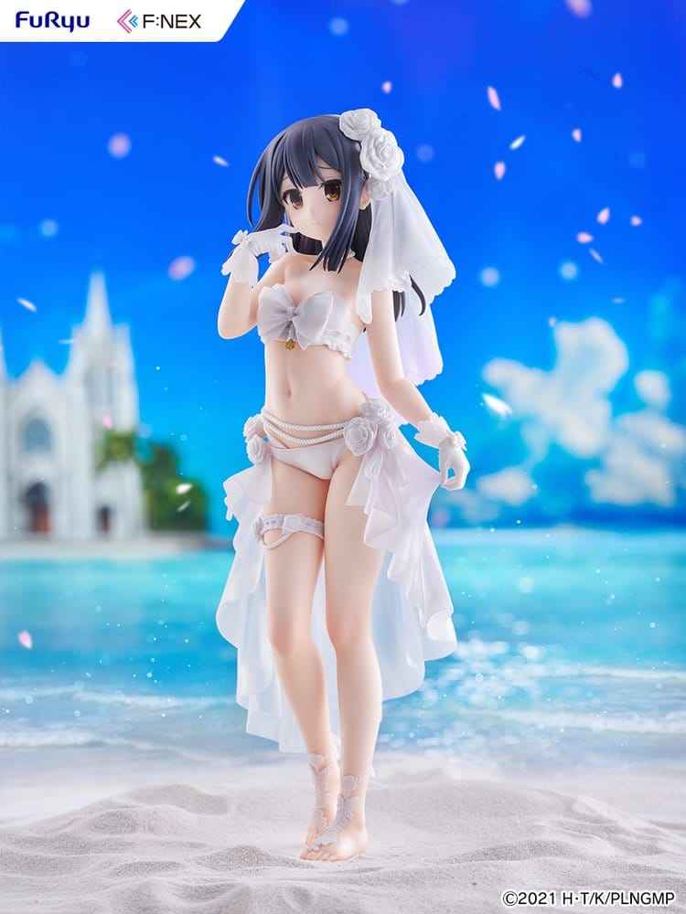 Fate/kaleid liner Prisma Illya: Licht - The Nameless Girl F:NEX PVC-figur 1/7 Miyu Edelfelt Brudbaddräktsversion 21 cm