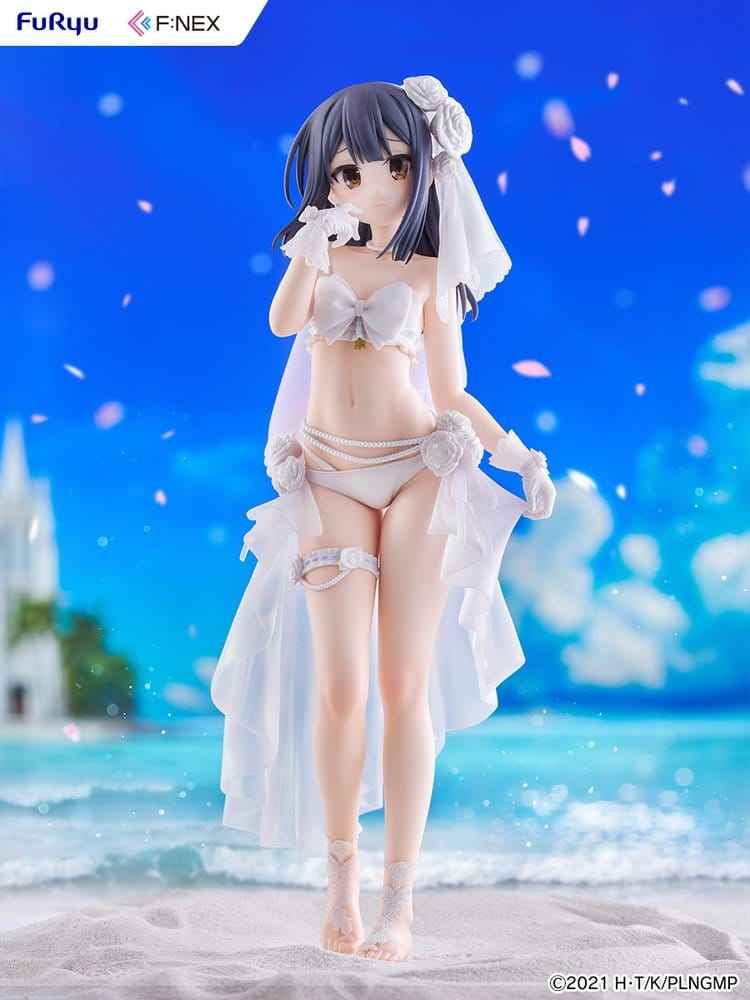 Fate/kaleid liner Prisma Illya: Licht - The Nameless Girl F:NEX PVC-figur 1/7 Miyu Edelfelt Brudbaddräktsversion 21 cm