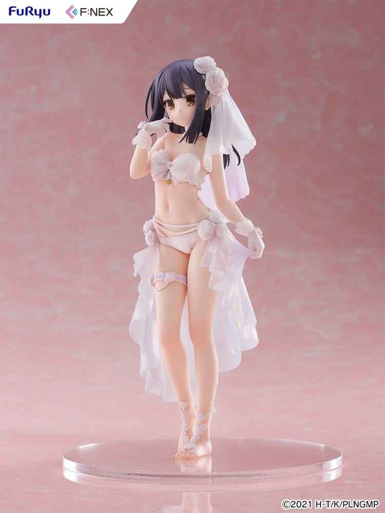 Fate/kaleid liner Prisma Illya: Licht - The Nameless Girl F:NEX PVC-figur 1/7 Miyu Edelfelt Brudbaddräktsversion 21 cm