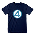 Fantastic 4 T-Shirt Emblem - Högkvalitativ T-Shirt med Officiell Licens Heroes Inc