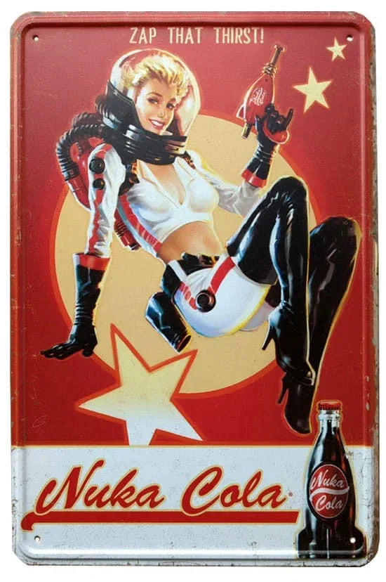 Fallout Metal Skylt Nuka Cola Girl