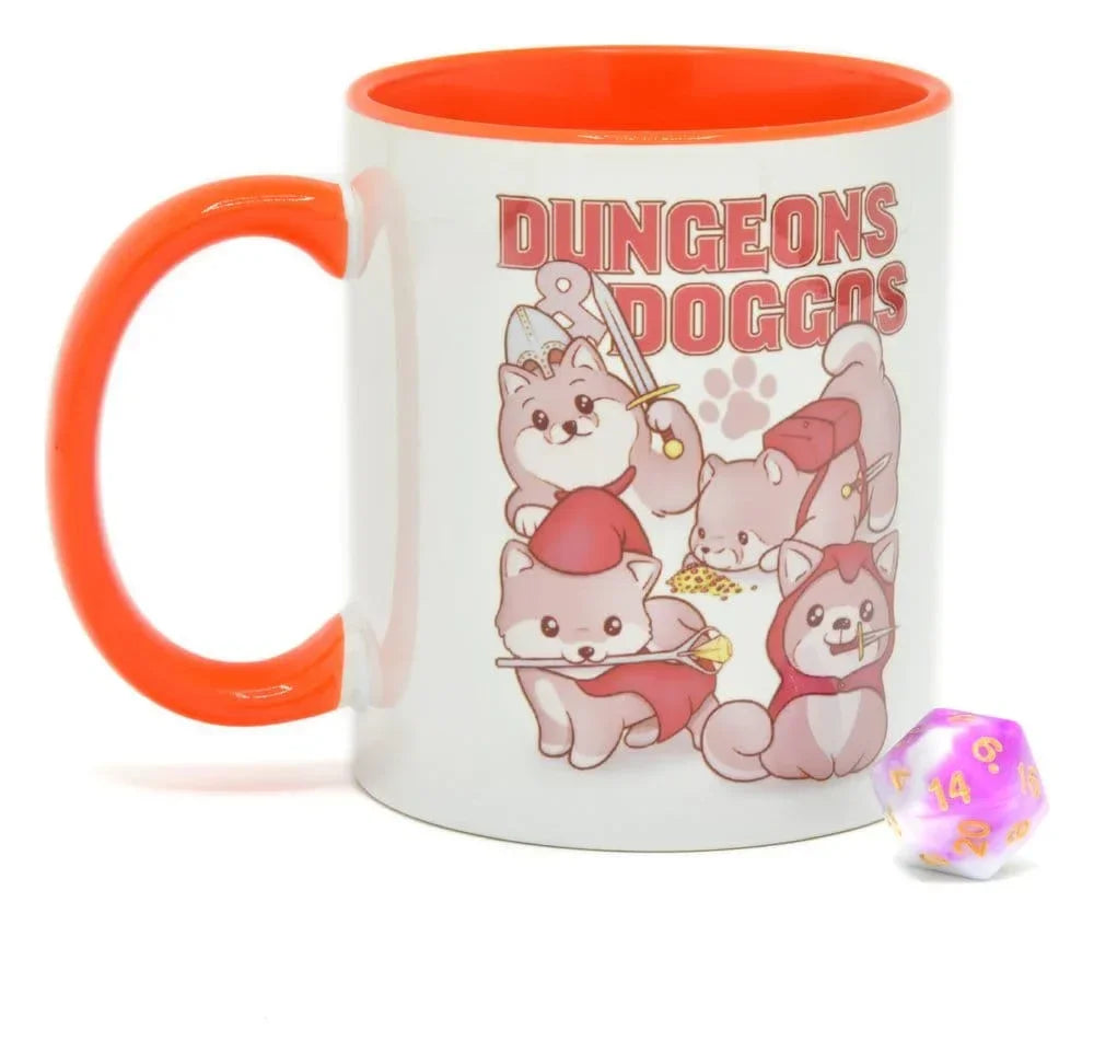 Glassstaff Gåvoset Mug & Tärning D20 Dungeons & Doggos Glassstaff
