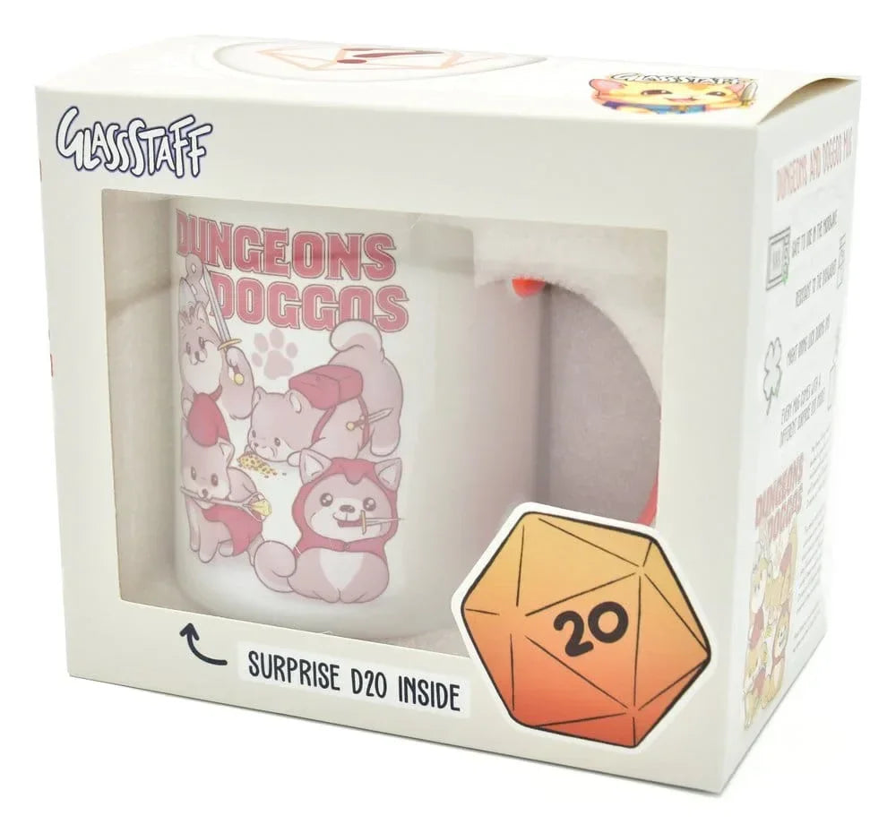Glassstaff Gåvoset Mug & Tärning D20 Dungeons & Doggos Glassstaff