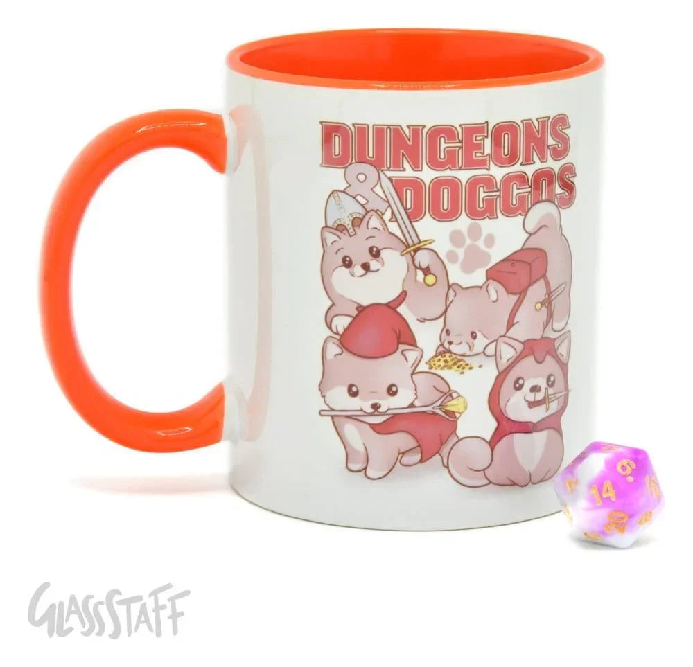 Glassstaff Gåvoset Mug & Tärning D20 Dungeons & Doggos Glassstaff