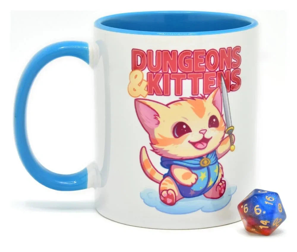 Glassstaff Gåvoset: Mugg & Tärning D20 Dungeons & Kittens Glassstaff