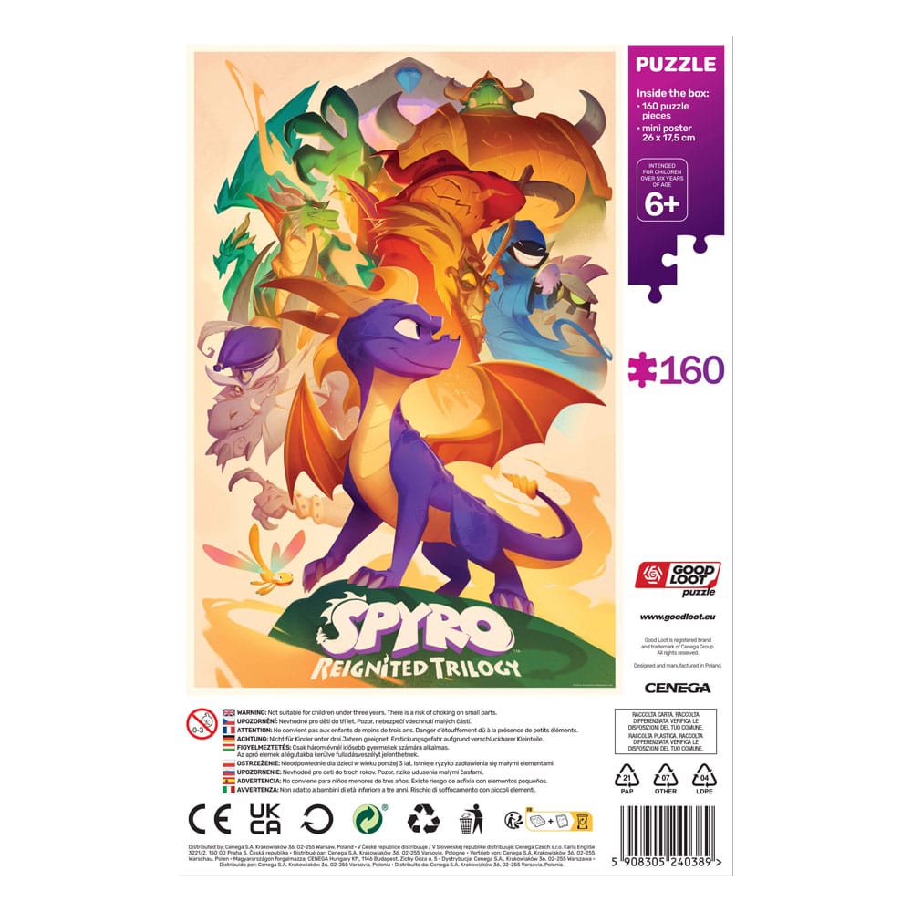 Spyro Reignited Trilogy Kids Puzzle Heroes (160 bitar) Good Loot