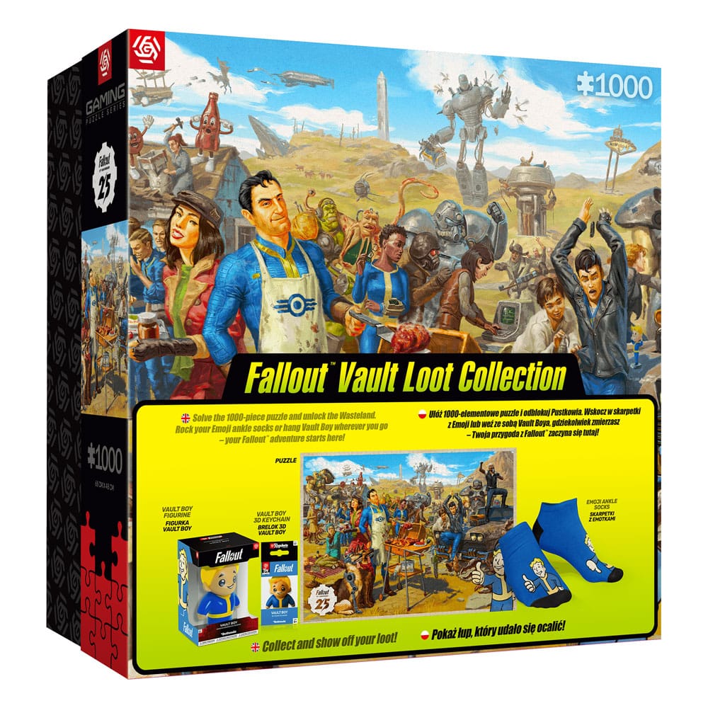 Fallout™ Gift Set - Fallout Vault Loot Collection (Pussel, Strumpor, Figur & Nyckelring) Good Loot