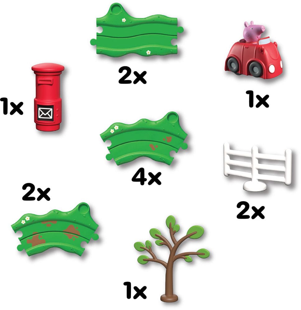 Greta Gris Whizz Around Peppa's Little Red Car Set Character Options