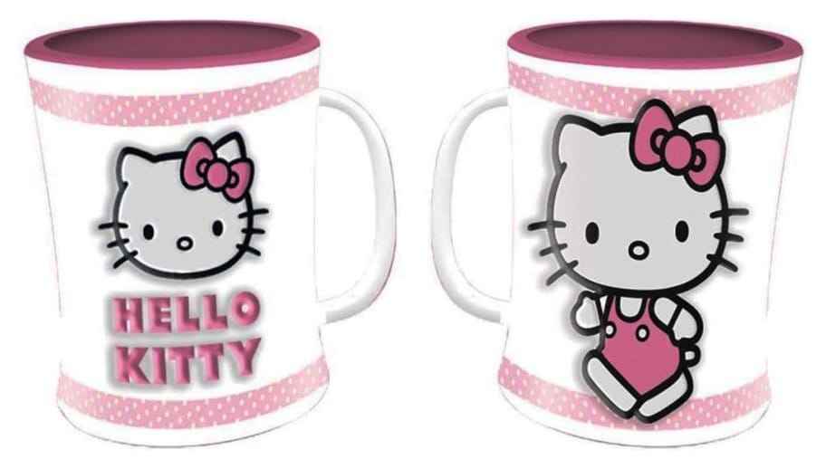 Hello Kitty Mugg Rosa Präglad