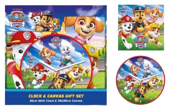 Paw Patrol Gift Set Clock & Canvas Display (6)