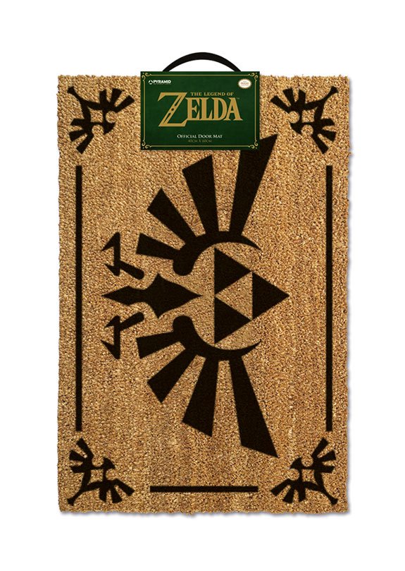Dörrmatta The Legend of Zelda (Triforce Svart) 60 x 40 cm