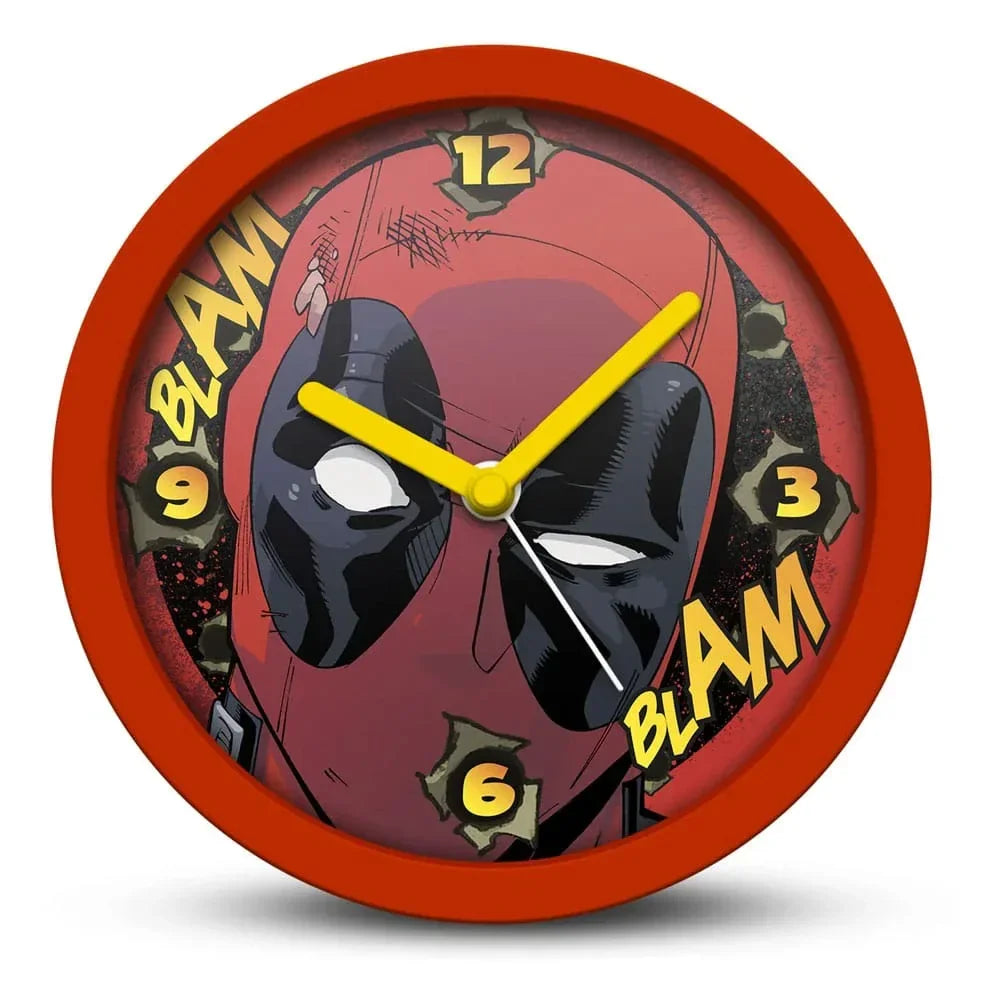 Marvel Desk Clock Deadpool Blam Blam - Klassisk och Rolig Inredning Pyramid International