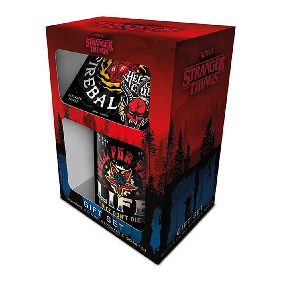 Stranger Things Mug, Coaster och Nyckelring Set Hellfire Pyramid International