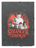 Stranger Things Mapp med elastiskt stängningsband och hård kartongomslag
