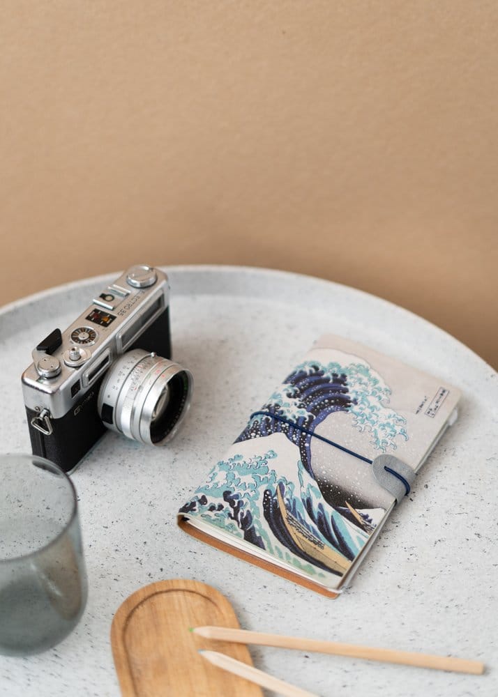 Hokusai Resedagbok Den Stora Vågen i Kanagawa 20 cm