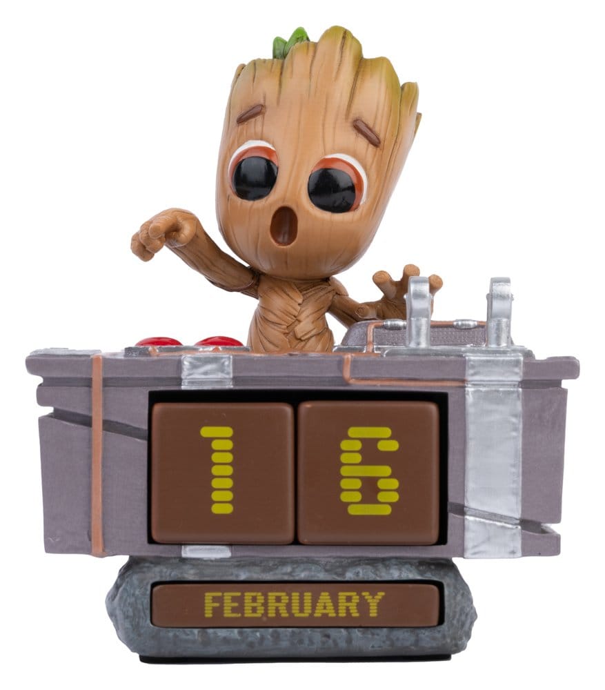 Marvel 3D Evig Kalender Groot Dödsknapp 12 cm