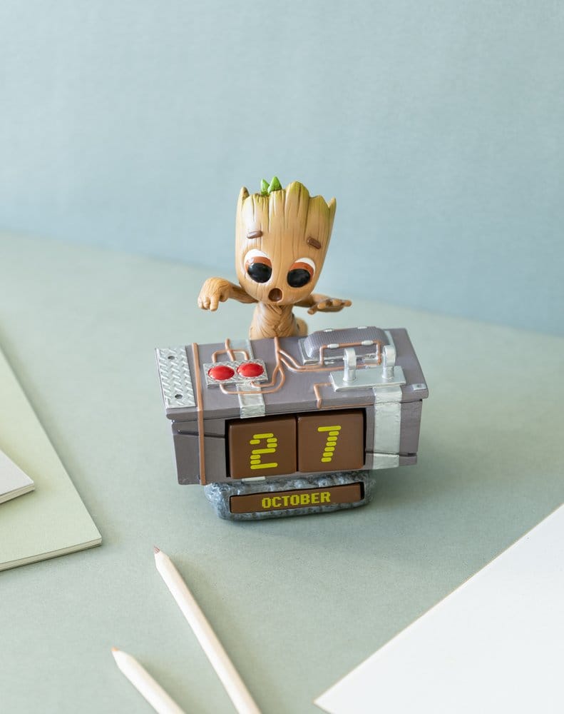 Marvel 3D Evig Kalender Groot Dödsknapp 12 cm