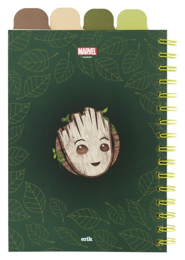 Marvel Project Anteckningsblock Groot A5 - Anteckningsblock med 80 blad och Wire-O bindning