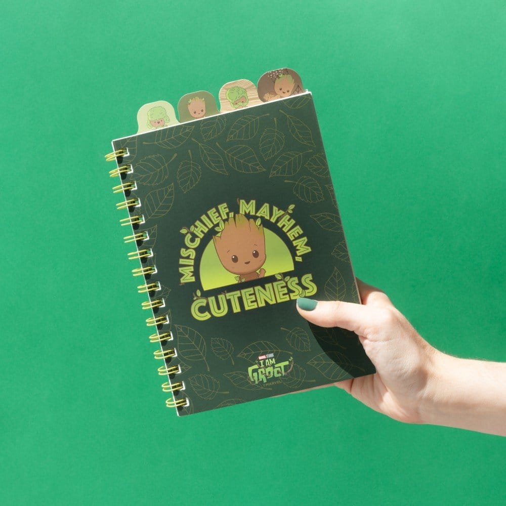 Marvel Project Anteckningsblock Groot A5 - Anteckningsblock med 80 blad och Wire-O bindning