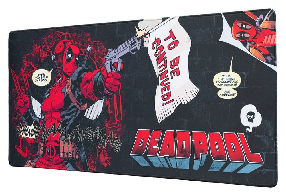 Marvel Deadpool Musmatta 80 x 35 cm – XL vattenavvisande musmatta med halkfri gummibas