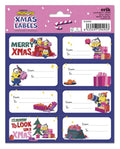 Minions Självhäftande Etiketter Jul